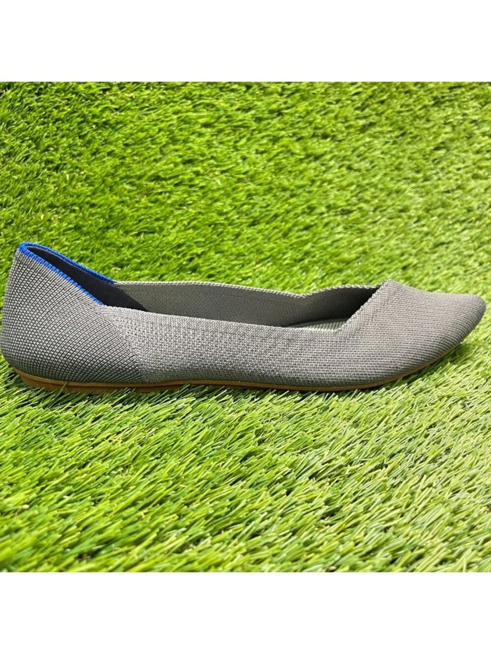 Rothy's The Point Womens Size 10 Gray Casual Classic Slip On Ballet Flats Shoes